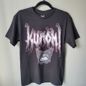 NEW Kuromi Metal Font Boyfriend Fit Graphic Tee, Size Medium, Color Black